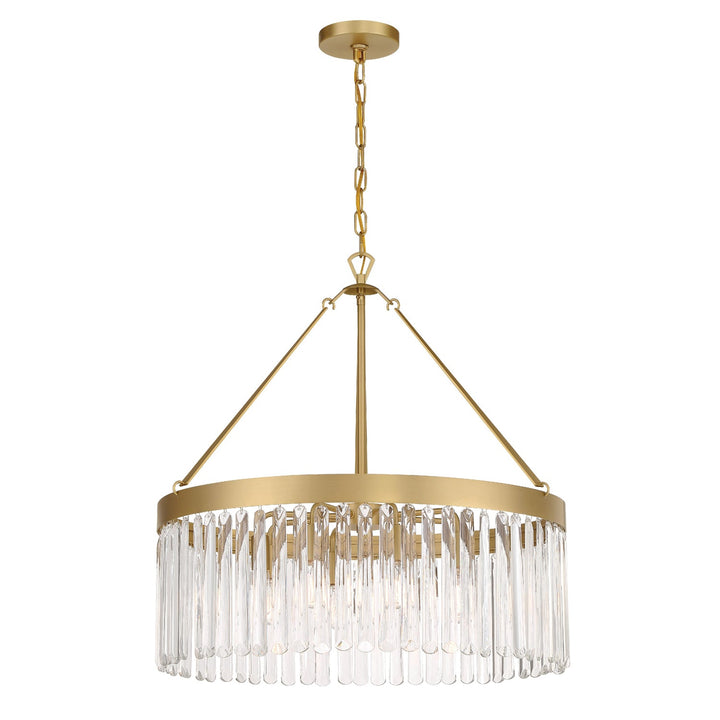 Antique Hardware Emory 8 Light Modern Gold Chandelier Chandelier