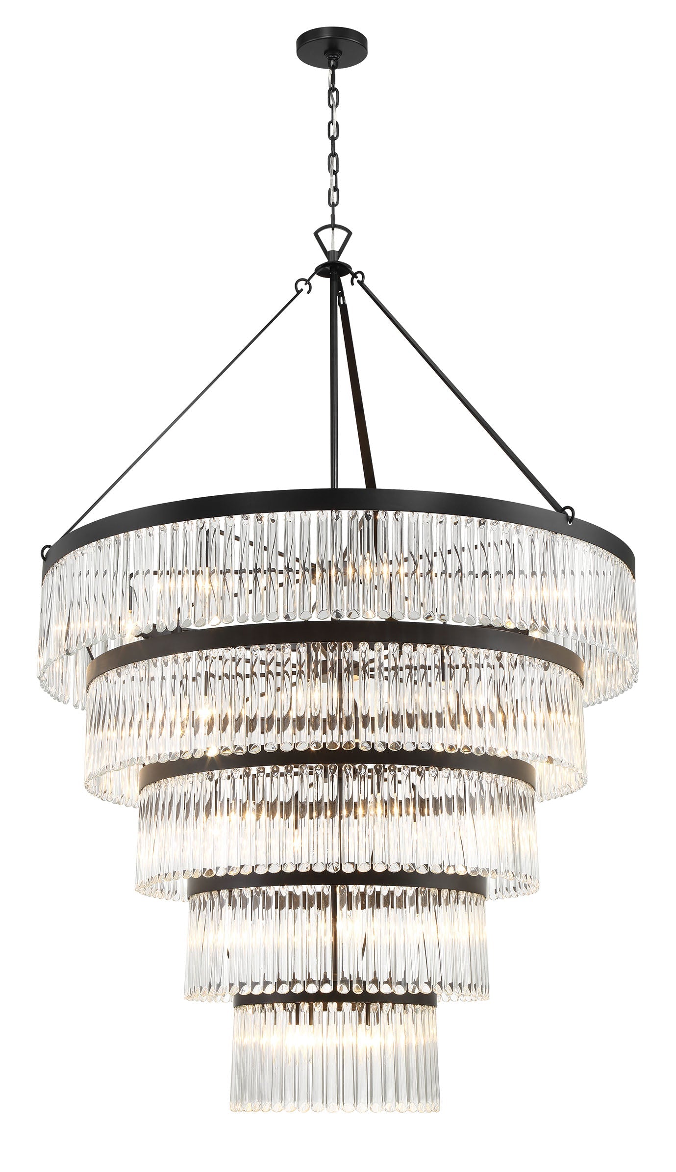 Antique Hardware Emory 30 Light Black Forged Chandelier Chandelier