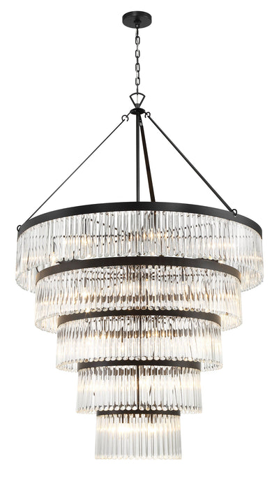 Antique Hardware Emory 30 Light Black Forged Chandelier Chandelier