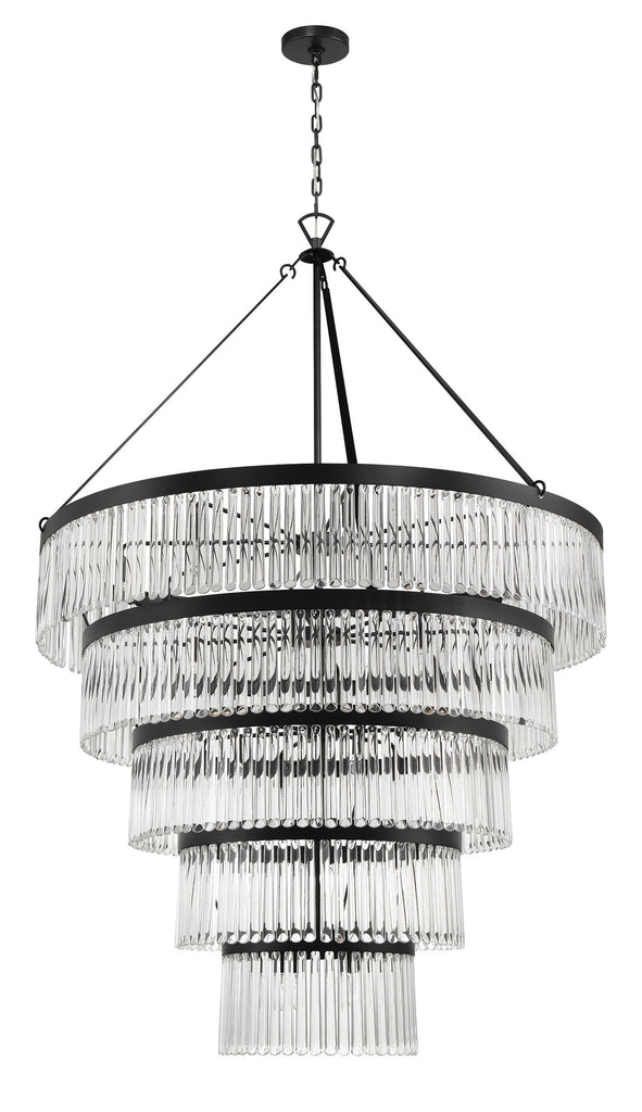 Antique Hardware Emory 30 Light Black Forged Chandelier Chandelier