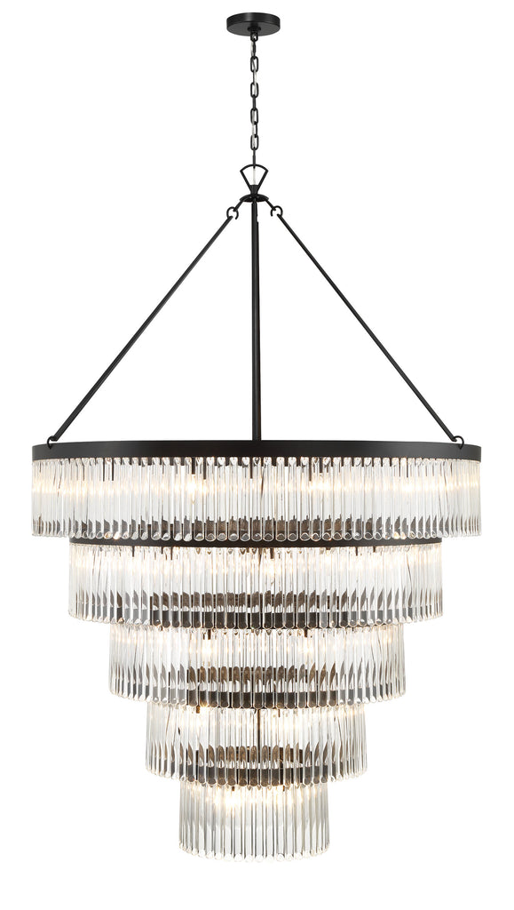 Antique Hardware Emory 30 Light Black Forged Chandelier Chandelier