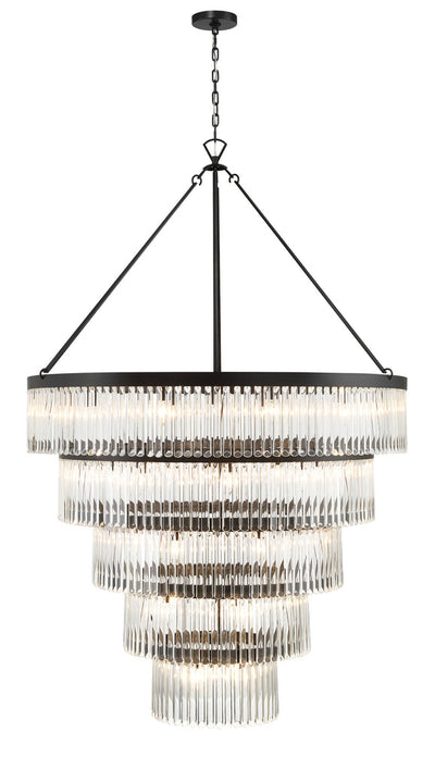 Antique Hardware Emory 30 Light Black Forged Chandelier Chandelier