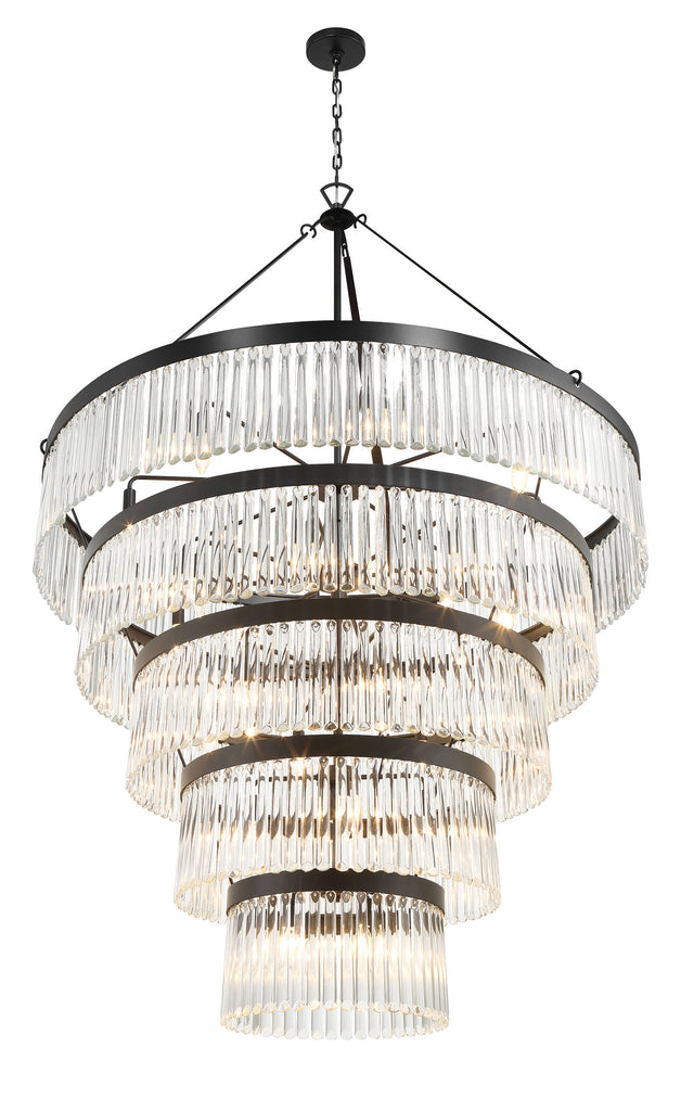 Antique Hardware Emory 30 Light Black Forged Chandelier Chandelier
