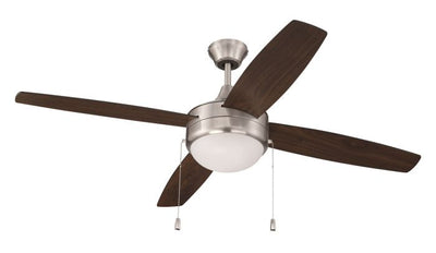 ##Antique Hardware## 52" Phaze Energy Star 4 in Brushed Polished Nickel w/ Walnut/Dark Oak Blades