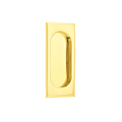 Antique Hardware 4 Inch Solid Brass Rectangular Flush Pull FLUSH-PULL-POCKET DOOR