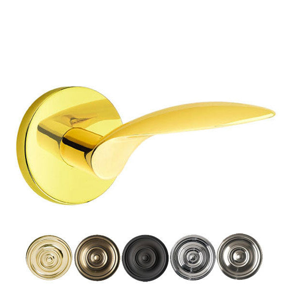 Antique Hardware Emtek Solid Brass Mercury Lever With Disk Rosette (Several Finish Options) EMTEK LEVER DOOR KNOB