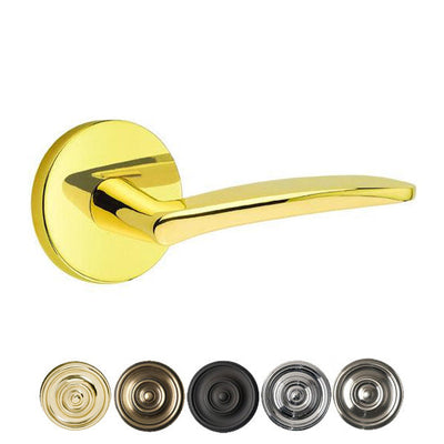 Antique Hardware Emtek Solid Brass Poseidon Lever With Disk Rosette (Several Finish Options) EMTEK LEVER DOOR KNOB