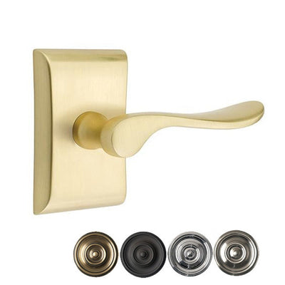 Antique Hardware Emtek Solid Brass Luzern Lever With Neos Rosette (Several Finish Options) EMTEK LEVER DOOR KNOB