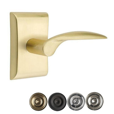 Antique Hardware Emtek Solid Brass Mercury Lever With Neos Rosette (Several Finish Options) EMTEK LEVER DOOR KNOB