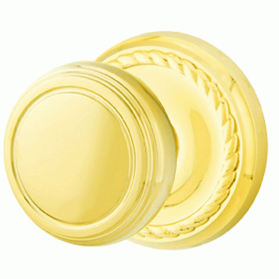 ##Antique Hardware## Solid Brass Norwich Door Knob Set With Rope Rosette (Several Finish Options)