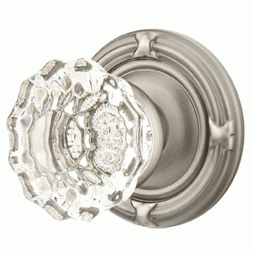 ##Antique Hardware## Emtek Crystal Astoria Door Knob Set With Ribbon & Reed Rosette (Several Finish Options)