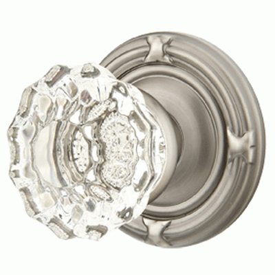 ##Antique Hardware## Emtek Crystal Astoria Door Knob Set With Ribbon & Reed Rosette (Several Finish Options)