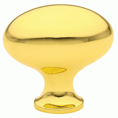 ##Antique Hardware## 1 1/4 Inch Emtek Solid Brass Egg Cabinet and Furniture Knob
