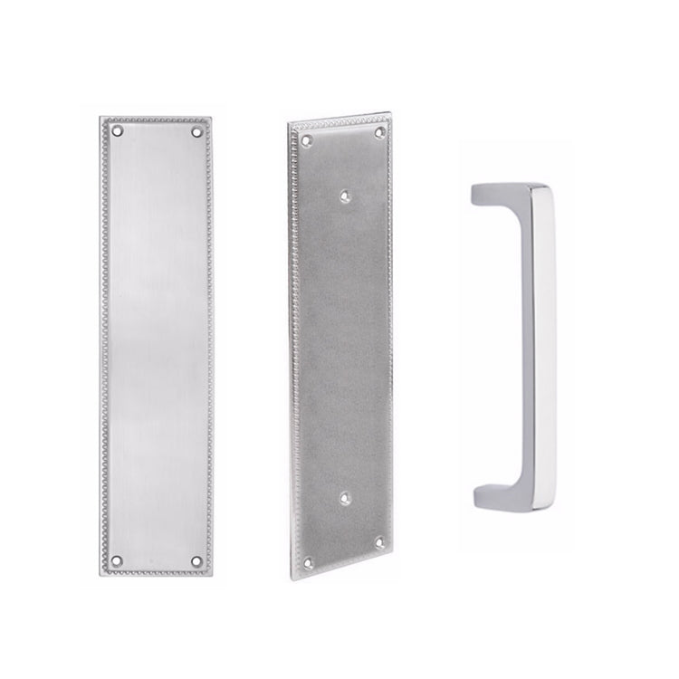 Antique Hardware 12 Inch Solid Brass Knoxville Brisbane Push & Pull Door Set FLUSH-PULL-POCKET DOOR