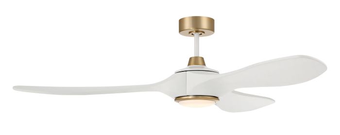 ##Antique Hardware## 60" Envy in White/Satin Brass w/ White Blades