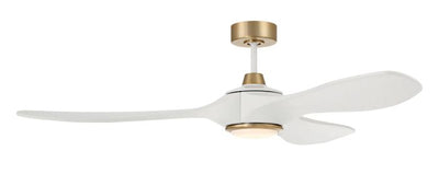 ##Antique Hardware## 60" Envy in White/Satin Brass w/ White Blades