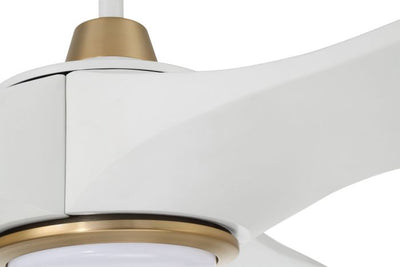 ##Antique Hardware## 60" Envy in White/Satin Brass w/ White Blades