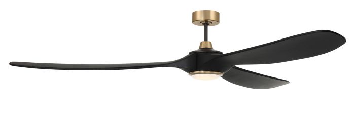 ##Antique Hardware## 72" Envy in Flat Black/Satin Brass w/ Flat Black Blades