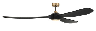 ##Antique Hardware## 72" Envy in Flat Black/Satin Brass w/ Flat Black Blades