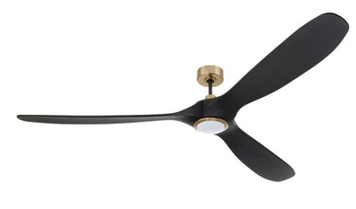 ##Antique Hardware## 72" Envy in Flat Black/Satin Brass w/ Flat Black Blades