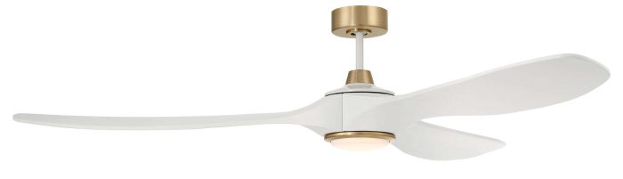 ##Antique Hardware## 72" Envy in White/Satin Brass w/ White Blades