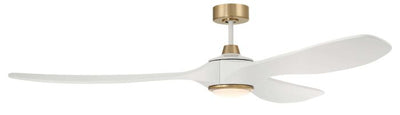 ##Antique Hardware## 72" Envy in White/Satin Brass w/ White Blades