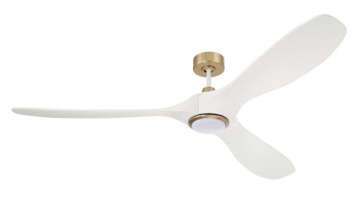##Antique Hardware## 72" Envy in White/Satin Brass w/ White Blades