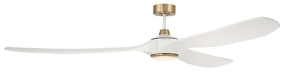 Antique Hardware 84" Envy in White/Satin Brass w/ White Blades Accessory