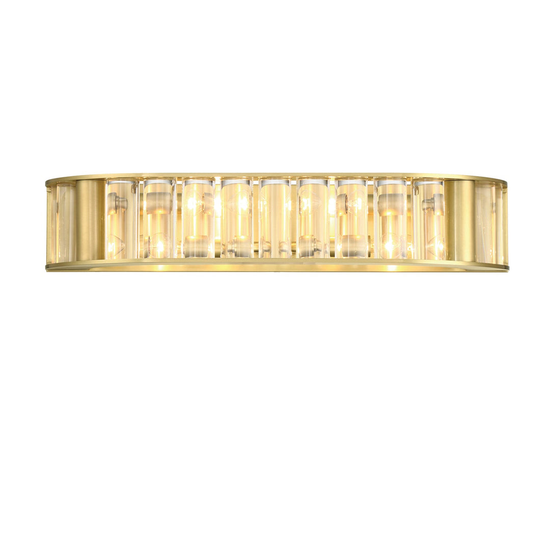 ##Antique Hardware## Libby Langdon Farris 4 Light Aged Brass Bathroom Vanity
