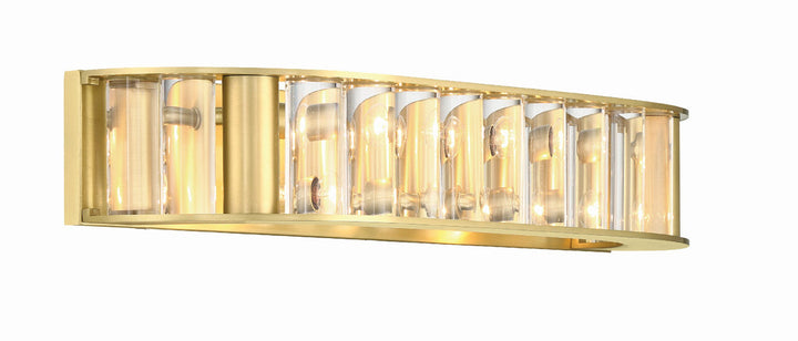 ##Antique Hardware## Libby Langdon Farris 4 Light Aged Brass Bathroom Vanity