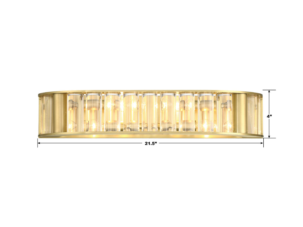 ##Antique Hardware## Libby Langdon Farris 4 Light Aged Brass Bathroom Vanity