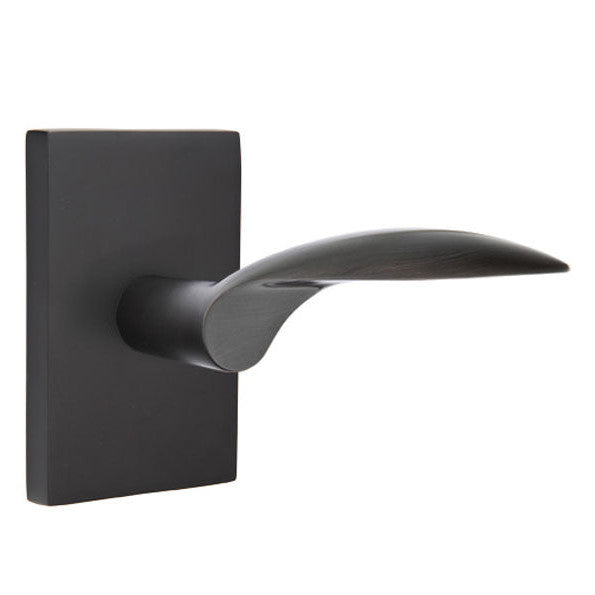 Antique Hardware Emtek Solid Brass Mercury Lever With Modern Rectangular Rosette (Several Finish Options) EMTEK LEVER DOOR KNOB