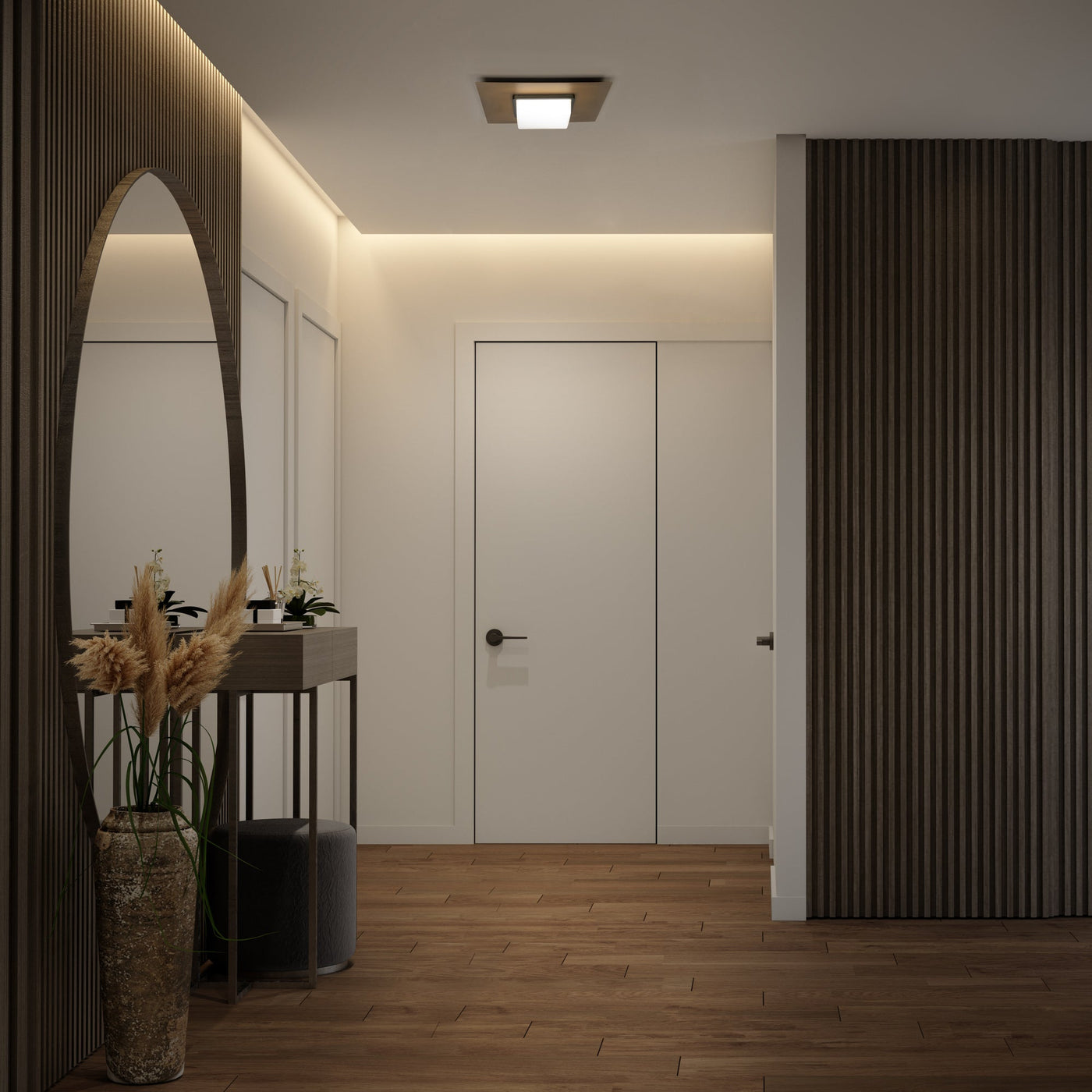 ##Antique Hardware## Double Decker LED Flush Mount