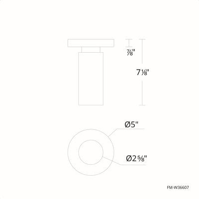 ##Antique Hardware## Caliber LED Outdoor Flush Mount