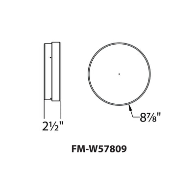 ##Antique Hardware## Dot LED Round Flush Mount
