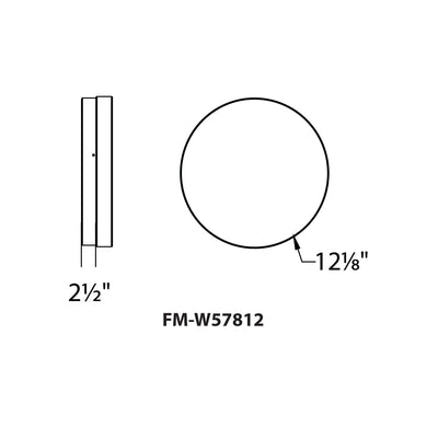 ##Antique Hardware## Dot LED Round Flush Mount