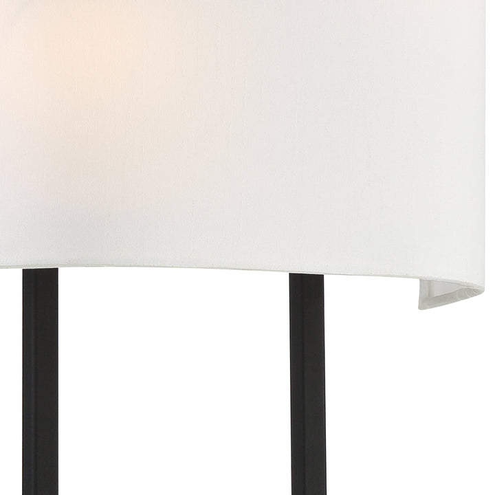 ##Antique Hardware## Fremont 2 Light Black Forged Sconce