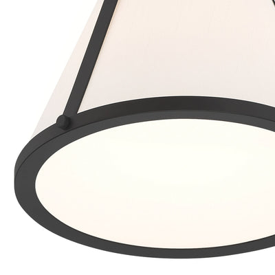 ##Antique Hardware## Fulton 1 Light Black Semi Flush Mount