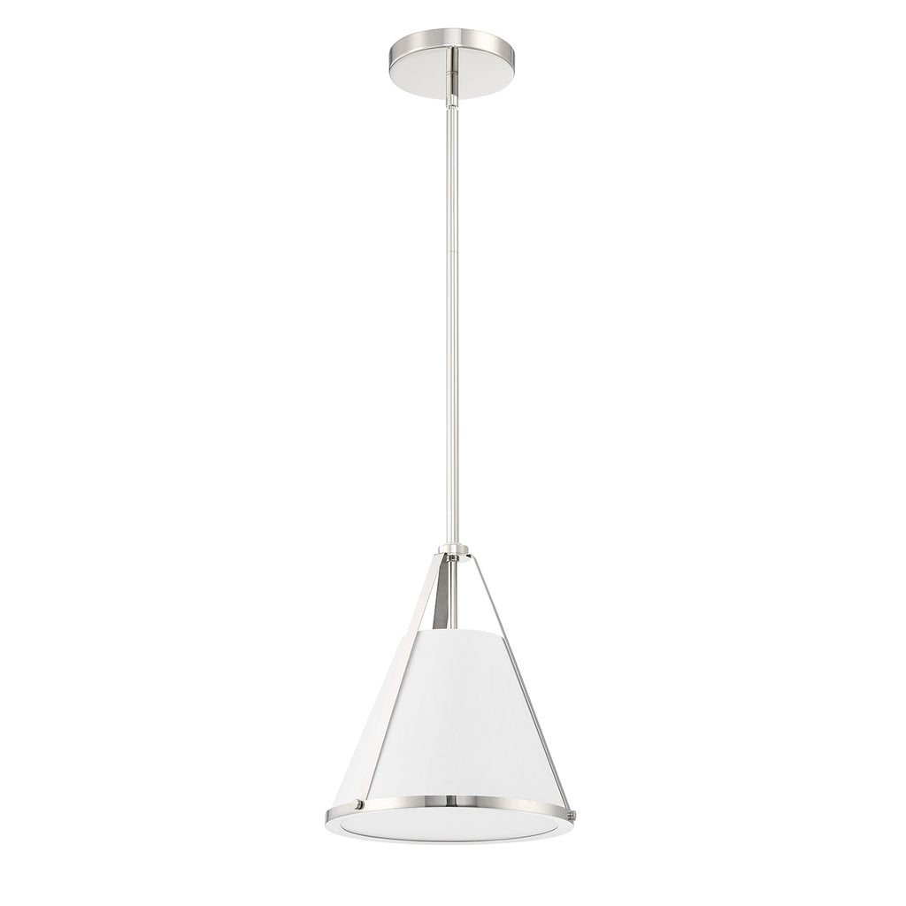 ##Antique Hardware## Fulton 1 Light Polished Nickel Pendant