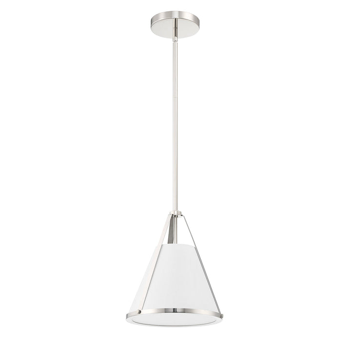 ##Antique Hardware## Fulton 1 Light Polished Nickel Pendant