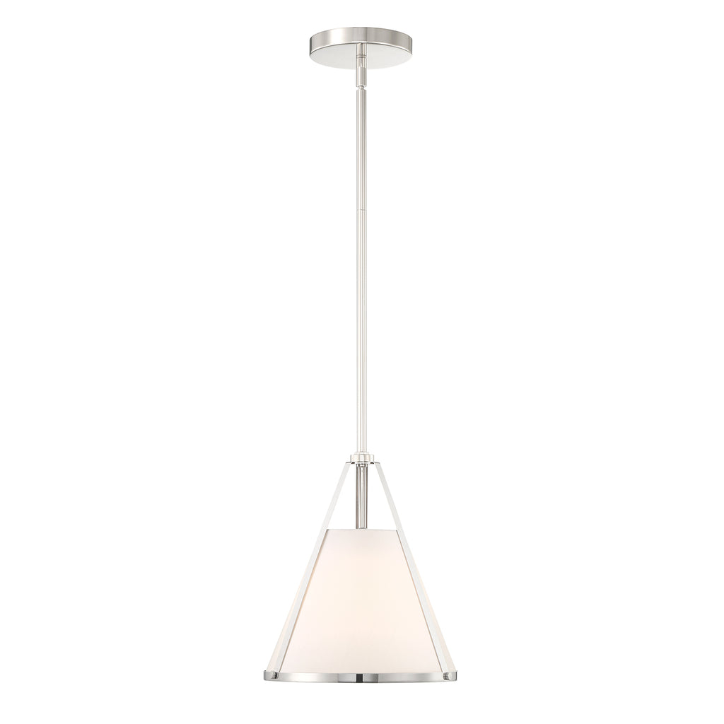 ##Antique Hardware## Fulton 1 Light Polished Nickel Pendant