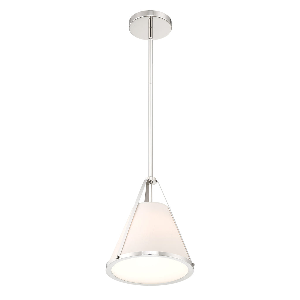 ##Antique Hardware## Fulton 1 Light Polished Nickel Pendant
