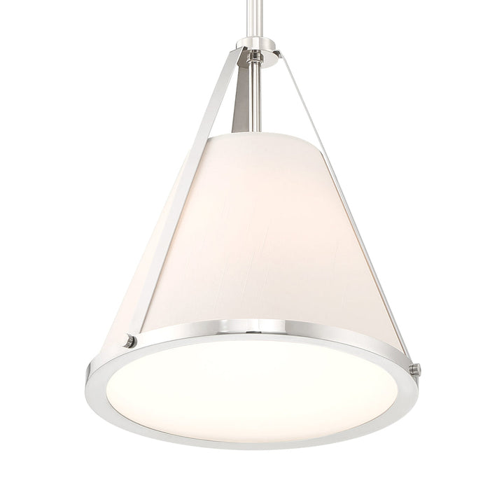 ##Antique Hardware## Fulton 1 Light Polished Nickel Pendant
