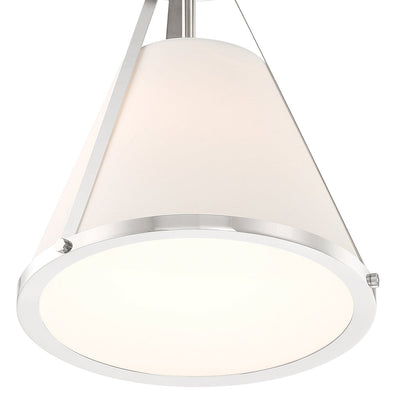 ##Antique Hardware## Fulton 1 Light Polished Nickel Semi Flush Mount