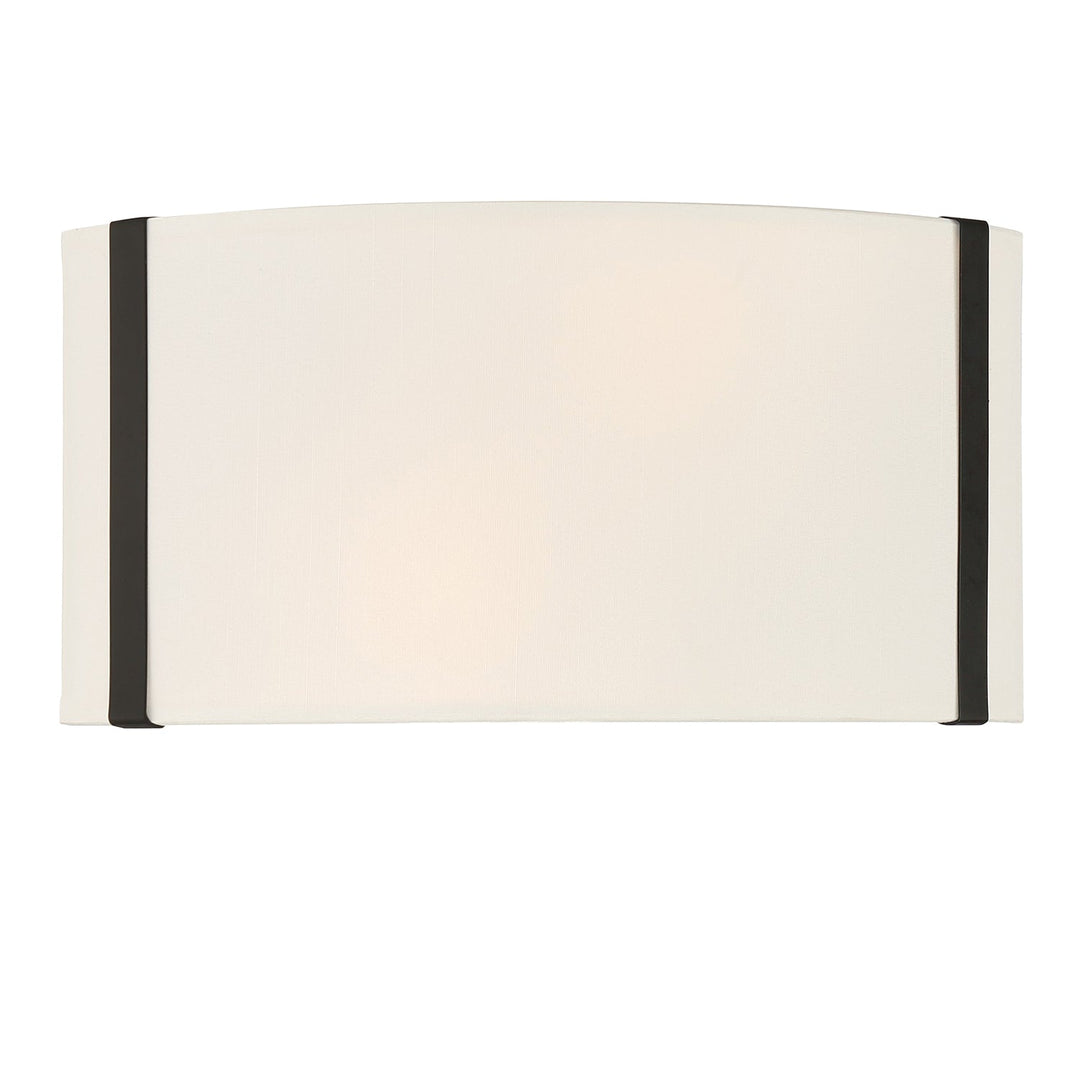 ##Antique Hardware## Fulton 2 Light Black Sconce