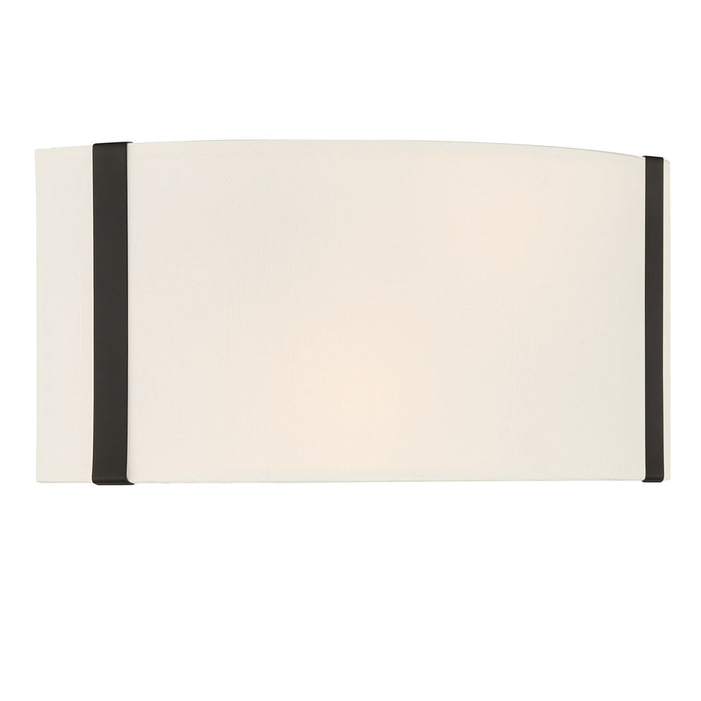 ##Antique Hardware## Fulton 2 Light Black Sconce