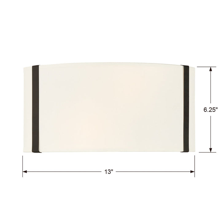 ##Antique Hardware## Fulton 2 Light Black Sconce
