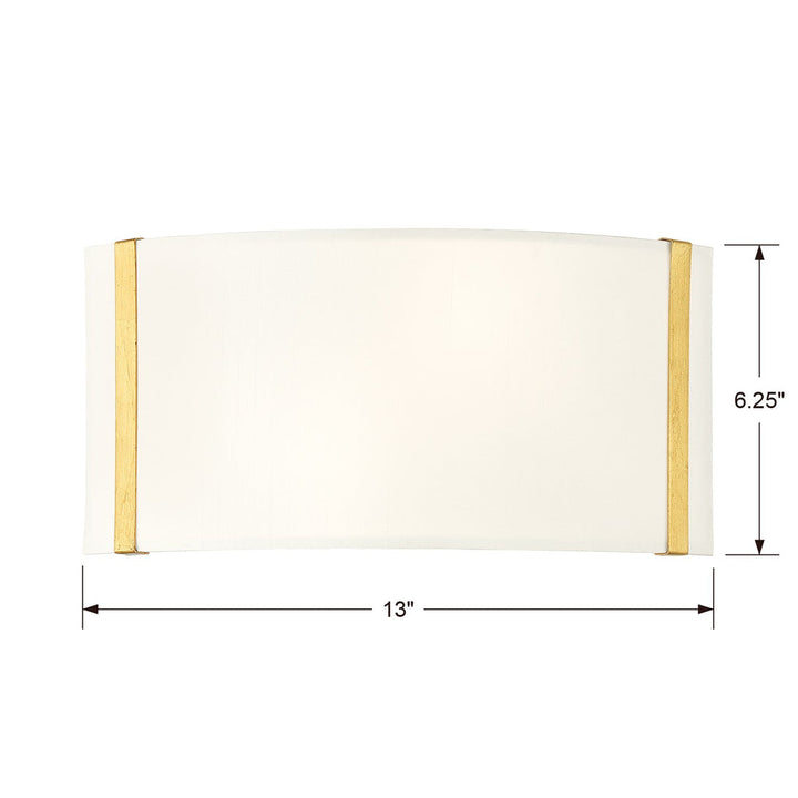 Antique Hardware Fulton 2 Light Antique Gold Sconce Wall Sconce