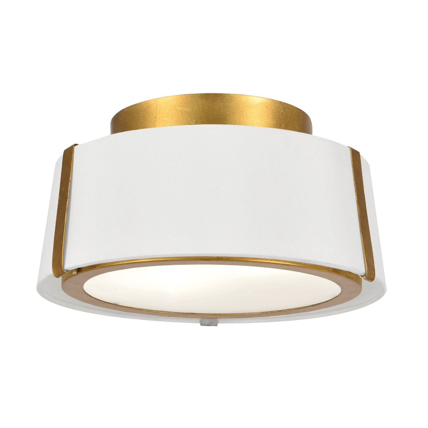 ##Antique Hardware## Fulton 2 Light Antique Gold Semi Flush Mount
