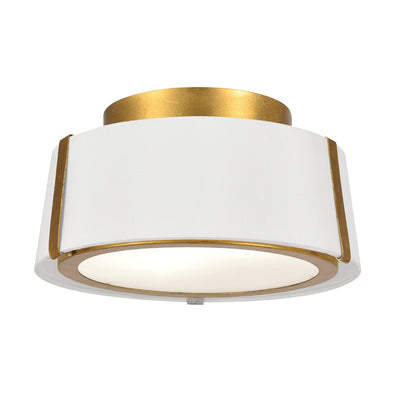 ##Antique Hardware## Fulton 2 Light Antique Gold Semi Flush Mount
